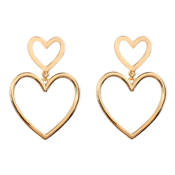 Earrings*Boogzel Clothing Heart Earrings Gold