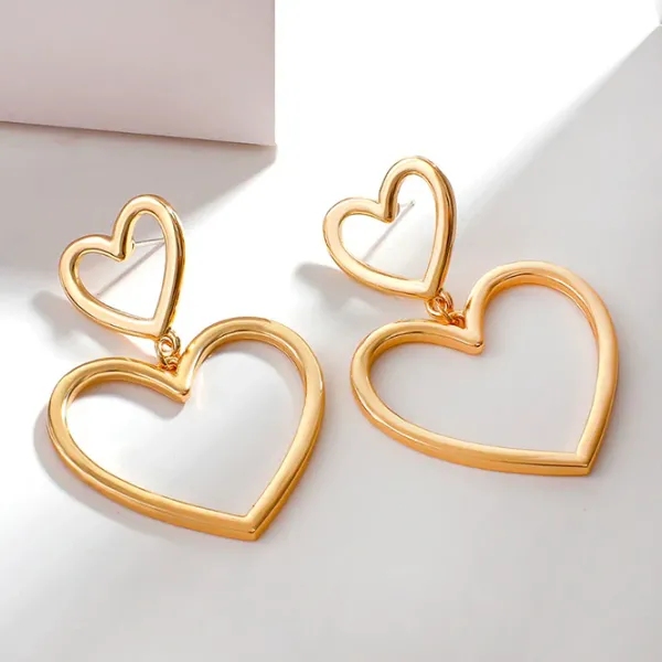 Earrings*Boogzel Clothing Heart Earrings Gold