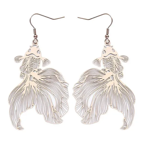 Earrings*Boogzel Clothing fish Earrings Gold