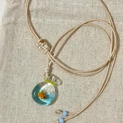 Necklaces & Chokers*Boogzel Clothing Goldfish Pendant Necklace Blue