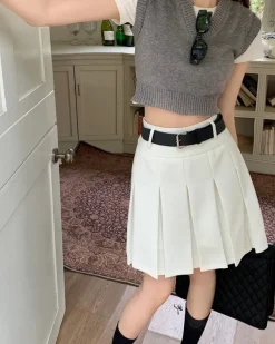 Skirts*Boogzel Clothing Good Manners Knee-Length Pleated Skirt
