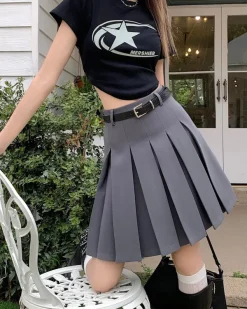 Skirts*Boogzel Clothing Good Manners Knee-Length Pleated Skirt