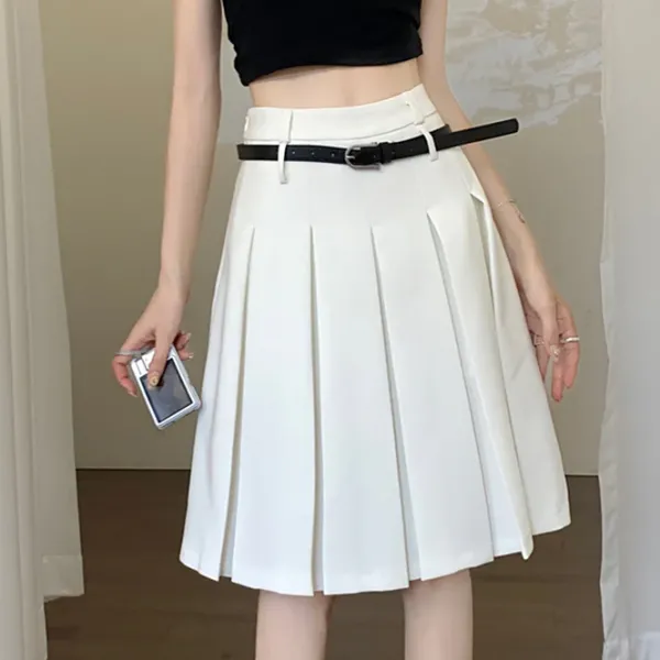 Skirts*Boogzel Clothing Good Manners Midi Pleated Skirt