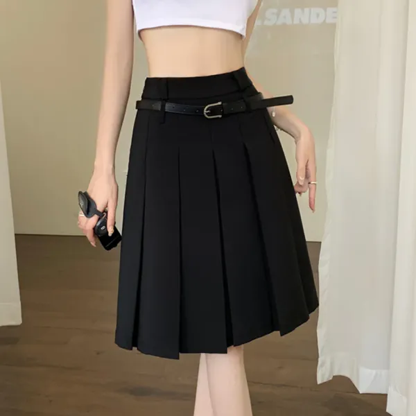Skirts*Boogzel Clothing Good Manners Midi Pleated Skirt