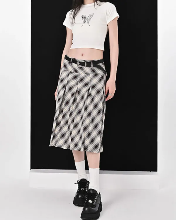 Skirts*Boogzel Clothing Good Manners Plaid Kilt Skirt