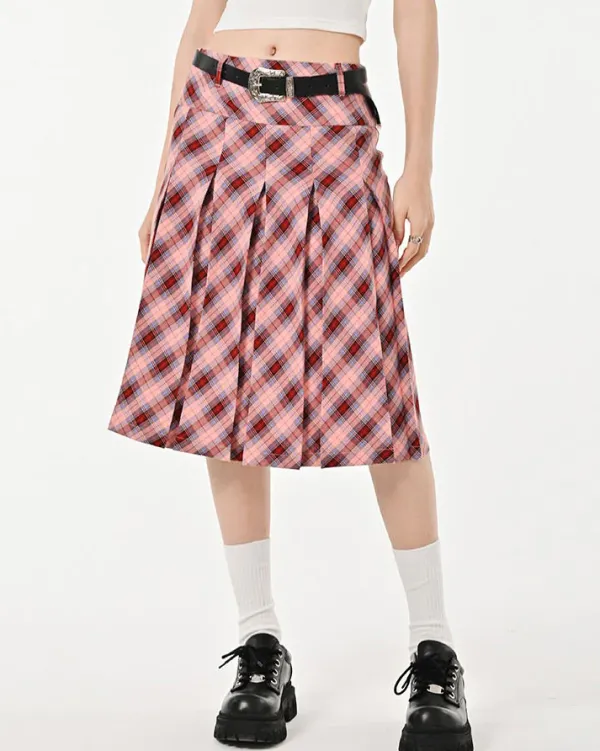 Skirts*Boogzel Clothing Good Manners Plaid Kilt Skirt