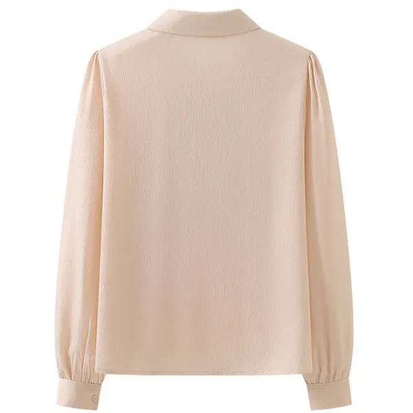 Long Sleeve Tops*Boogzel Clothing Good Manners Ruffle Bow Tie Neck Shirt