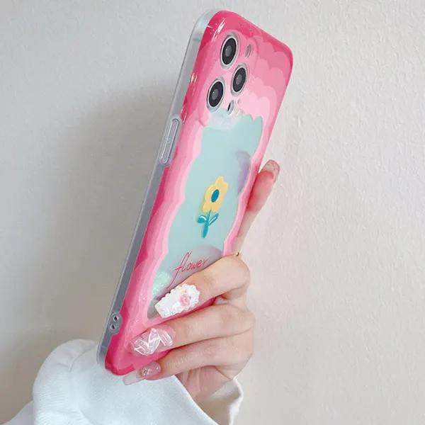 Iphone Cases*Boogzel Clothing Gradient Flower iPhone Case Pink