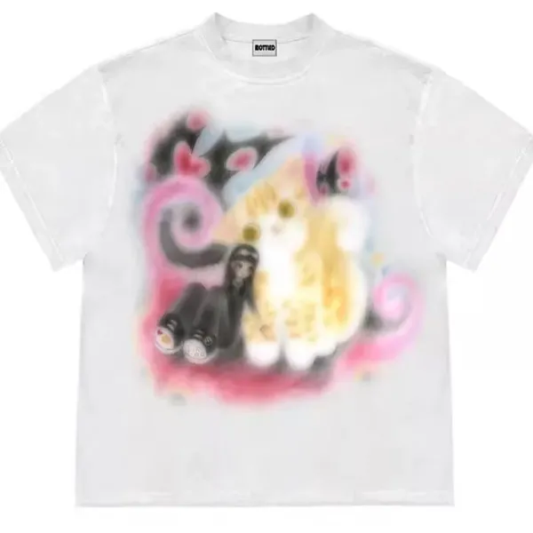 Aesthetic T-Shirts & Graphic Tees*Boogzel Clothing Graffiti Dreams Cat T-Shirt