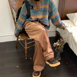 Sweaters*Boogzel Clothing Grandmacore Sweater Brown/green