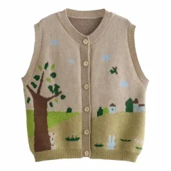 Knit Vests*Boogzel Clothing Grandma's House Button Up Vest