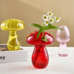 Flower Vases|Aesthetic Room Decor*Boogzel Clothing Grandma's House Nordic Mushroom Glass Vase