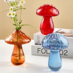 Flower Vases|Aesthetic Room Decor*Boogzel Clothing Grandma's House Nordic Mushroom Glass Vase