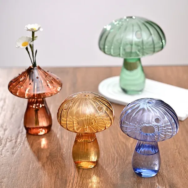 Flower Vases|Aesthetic Room Decor*Boogzel Clothing Grandma's House Nordic Mushroom Glass Vase