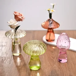 Flower Vases|Aesthetic Room Decor*Boogzel Clothing Grandma's House Nordic Mushroom Glass Vase