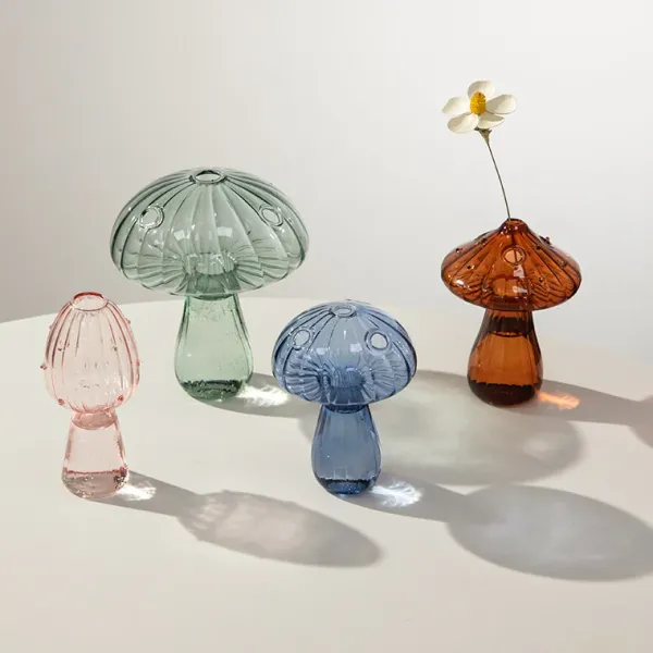Flower Vases|Aesthetic Room Decor*Boogzel Clothing Grandma's House Nordic Mushroom Glass Vase
