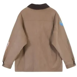 Coats & Jackets*Boogzel Clothing Grandpa Aesthetic Corduroy Jacket Brown