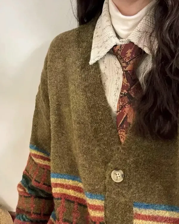 Knit Cardigans*Boogzel Clothing Grandpa Aesthetic Oversized Cardigan Green