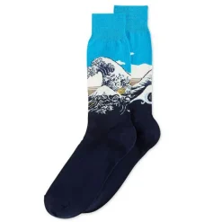 Socks*Boogzel Clothing Great Wave off Kanagawa Socks Blue