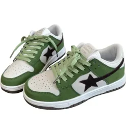 Classics|Aesthetic Sneakers*Boogzel Clothing Green & Black Aesthetic Star Sneakers Green/black