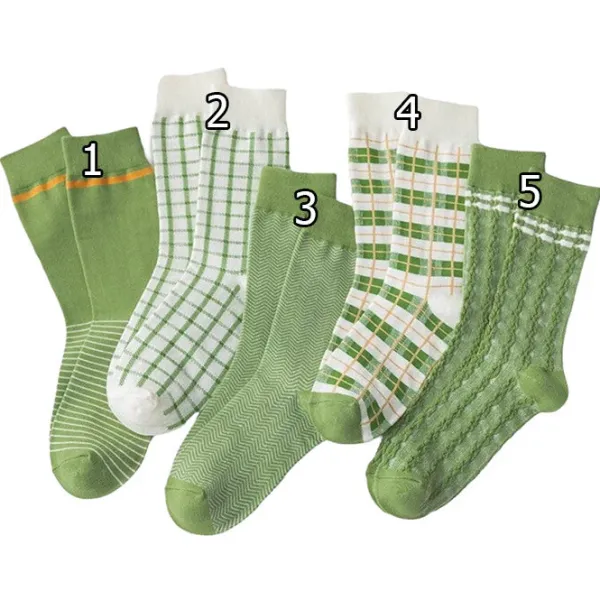 Socks*Boogzel Clothing Green Aesthetic Crew Socks