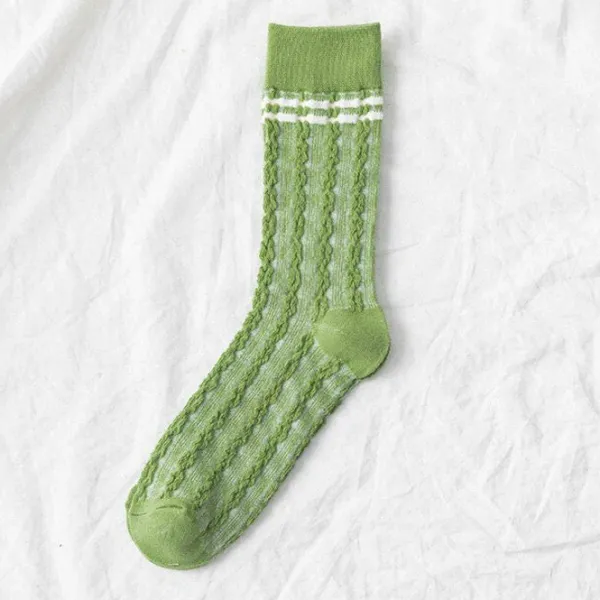 Socks*Boogzel Clothing Green Aesthetic Crew Socks