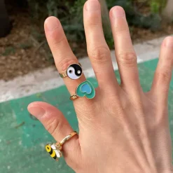 Anxiety Rings|Rings*Boogzel Clothing Green Heart Anxiety Ring