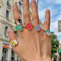 Anxiety Rings|Rings*Boogzel Clothing Green Heart Anxiety Ring