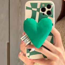 Iphone Cases*Boogzel Clothing Heart Checkered iPhone Case Green