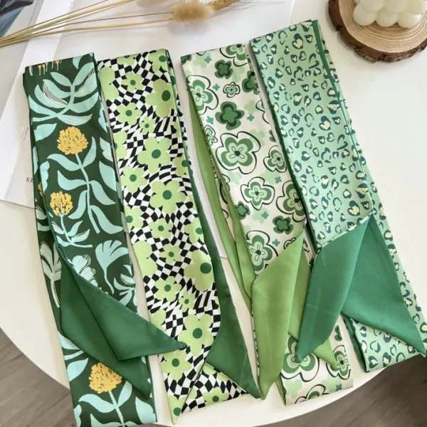 Other*Boogzel Clothing Satin Scarf Green
