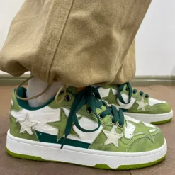 Classics|Aesthetic Sneakers*Boogzel Clothing Star Sneakers Green