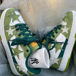 Classics|Aesthetic Sneakers*Boogzel Clothing Star Sneakers Green