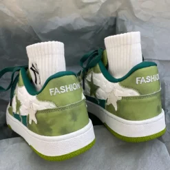 Classics|Aesthetic Sneakers*Boogzel Clothing Star Sneakers Green