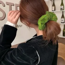 Hair Accessories*Boogzel Clothing Tweed Scrunchie Green
