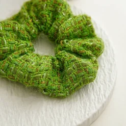 Hair Accessories*Boogzel Clothing Tweed Scrunchie Green