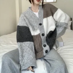 Knit Cardigans*Boogzel Clothing Fringe Grandma Cardigan Grey