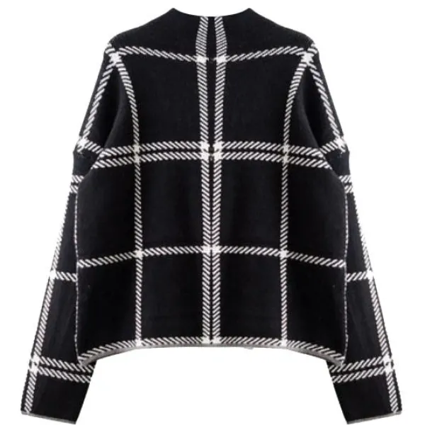 Sweaters*Boogzel Clothing Grid Lounge Sweater