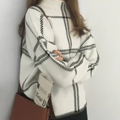 Sweaters*Boogzel Clothing Grid Lounge Sweater
