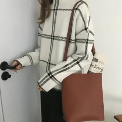 Sweaters*Boogzel Clothing Grid Lounge Sweater