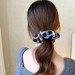 Hair Accessories*Boogzel Clothing Grid Tweed Scrunchie Black