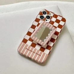 Iphone Cases*Boogzel Clothing Groovy Mirror Checker iPhone Case Brown