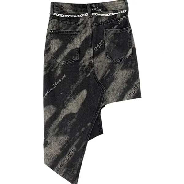 Skirts*Boogzel Clothing Grunge Aesthetic Asymmetric Skirt Black