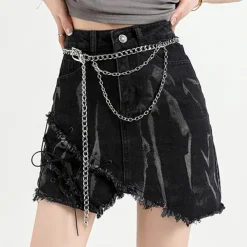 Skirts*Boogzel Clothing Grunge Aesthetic Denim Skirt Black