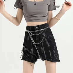 Skirts*Boogzel Clothing Grunge Aesthetic Denim Skirt Black