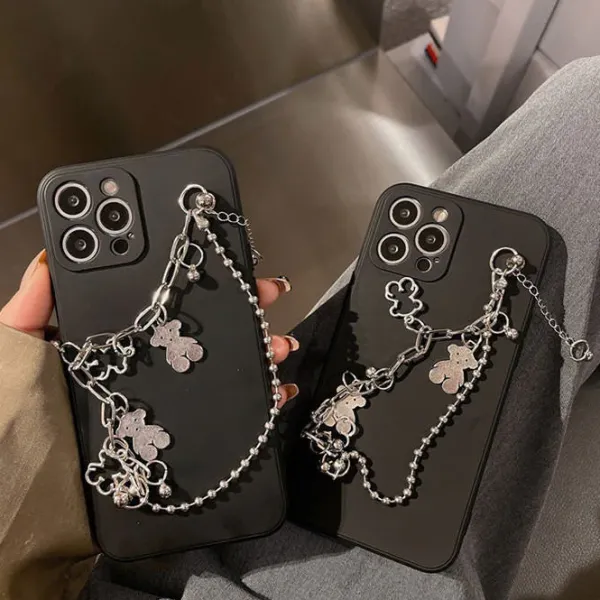 Iphone Cases*Boogzel Clothing Grunge Aesthetic Chain iPhone Case Black