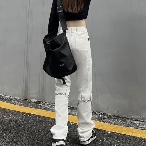 Jeans*Boogzel Clothing Grunge Aesthetic Chain Jeans