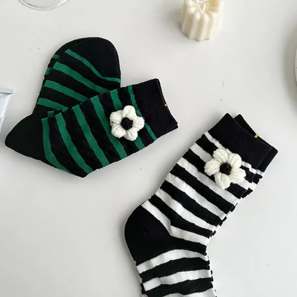Socks*Boogzel Clothing Grunge Aesthetic Flower Socks