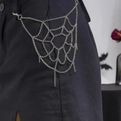 Other|Belts & Chains*Boogzel Clothing Grunge Aesthetic Spiderweb Pant Chain Silver