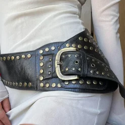 Belts & Chains*Boogzel Clothing Grunge Aesthetic Wide Leather Belt