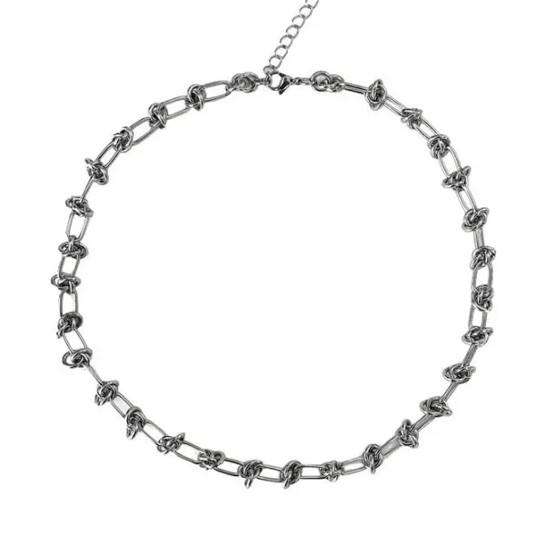 Necklaces & Chokers*Boogzel Clothing Grunge Aesthetic Wire Choker Silver
